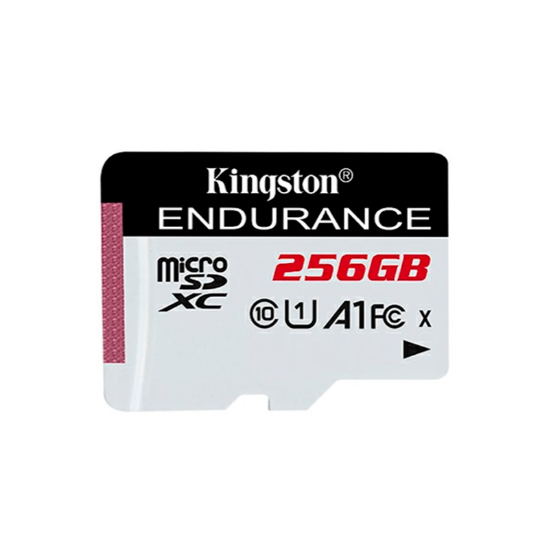 Memoria Flash microSD Kingston ENDURANCE, 256GB, Interfaz: UHS-1, U1, Class 10, A1