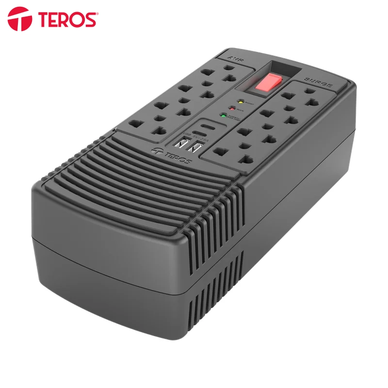 Estabilizador de voltaje TEROS TE-7182 AVR1200VA / 600W 184-276 VAC