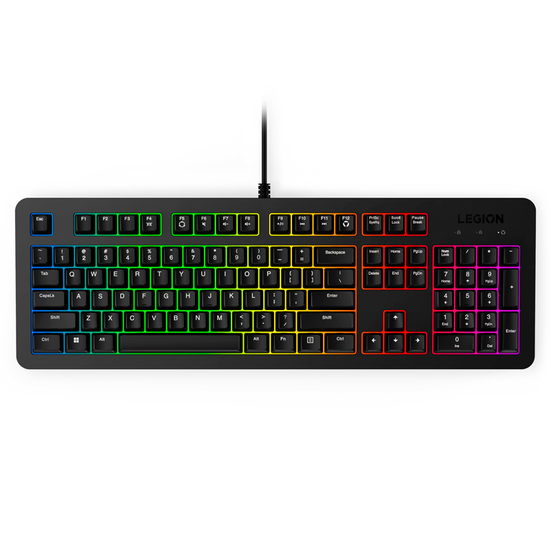 Teclado gamer Lenovo Legion KB310 RGB con cable USB 2.0