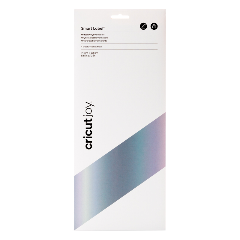 Cricut | Vinilo Permanente Escribible Smart Label | Color Plateado | 13.9cm x 33cm