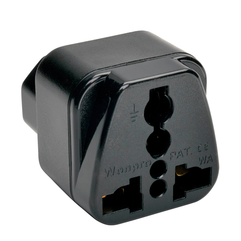 Adaptador de tomacorriente Tripp-Lite UNIPLUGINT, permite conexión a un IEC 320 C13., miniatura 3