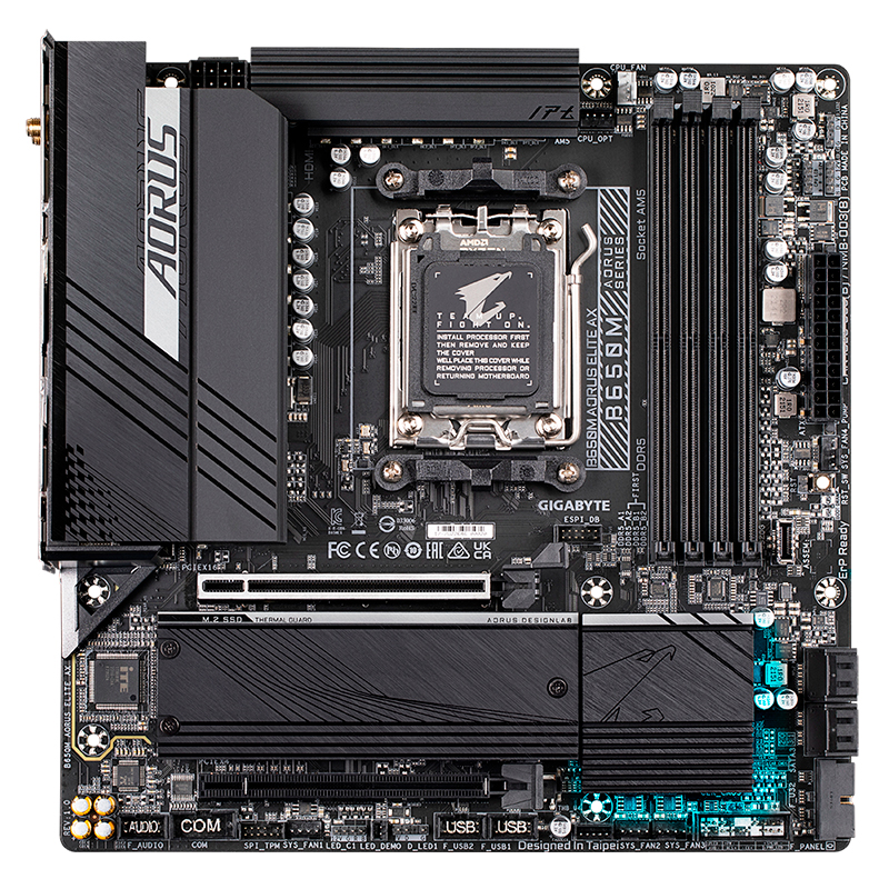 Motherboard Gigabyte B650M AORUS ELITE AX, Chipset AMD B650, Socket AMD AM5, mATX, miniatura 2