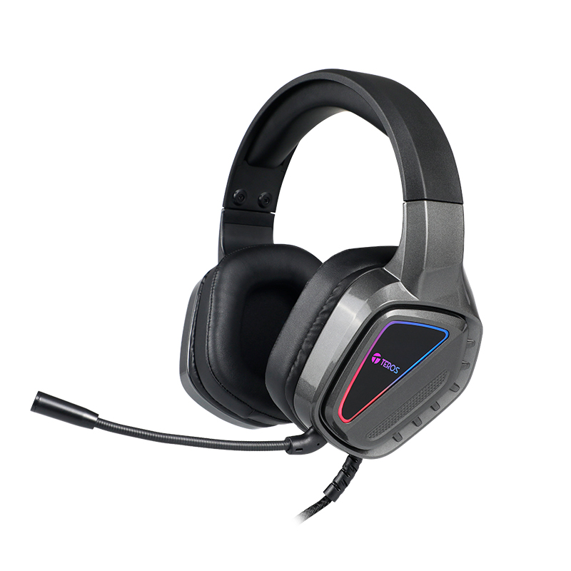 Auriculares gaming TEROS TE-8171N, USB, Luces RGB, miniatura 1