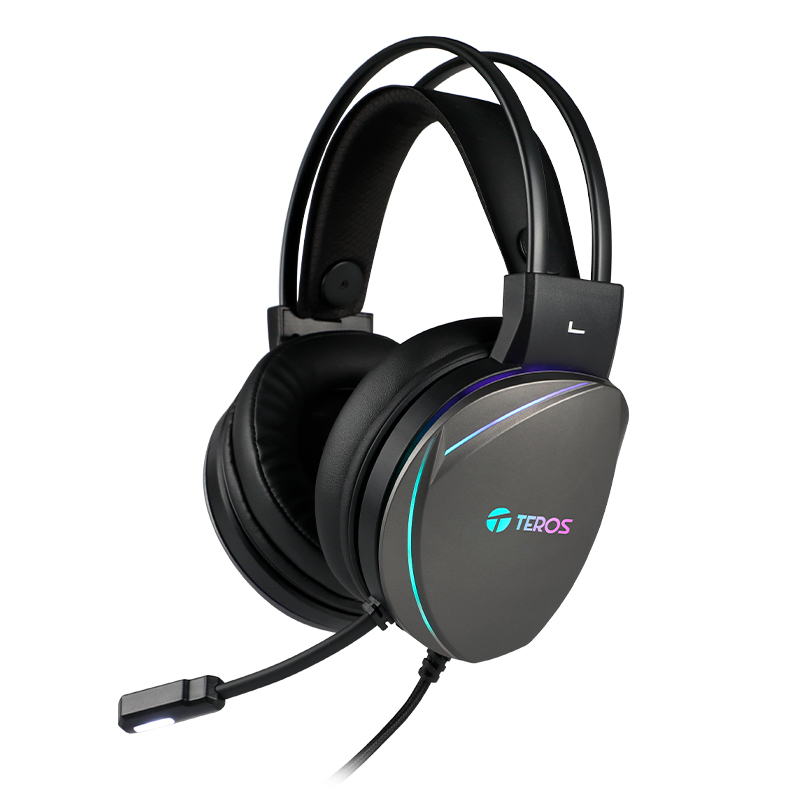 Auriculares gaming TEROS TE-8170N, USB, Luces RGB, miniatura 3