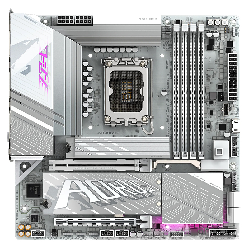 Motherboard GIGABYTEZ890M AORUS ELITE WIFI7 ICE, Chipset Intel Z890, LGA 1851, mATX, miniatura 3