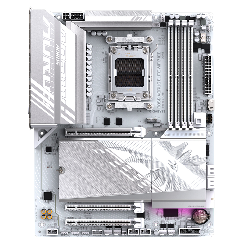 Motherboard GIGABYTE B850 AORUS ELITE WIFI7 ICE, Chipset AMD B850, Socket AMD AM5, ATX, miniatura 2