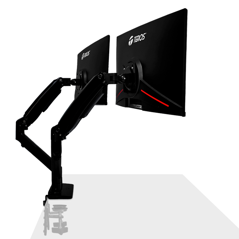 Rack para 2 monitores de 22 a 32 / Brazo soporte TEROS TE-7114, miniatura 3