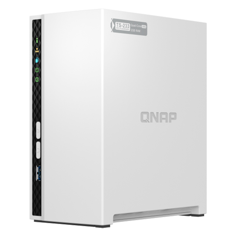 Servidor NAS QNAP TS-233, ARM Cortex A55 4C/2GHz, 2GB RAM(On-Board), Bahias: 2 x 3.5 SATA, miniatura 1