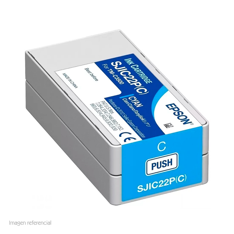 Cartucho de Tinta EPSON color Cian para impresoras Epson TM-C3500., miniatura 1