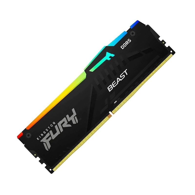 Memoria DIMM Kingston Fury Beast 32GB DDR5-6000, PC5-48000 CL36, 2Rx8, 1.35V, 288-pin, RGB, miniatura 1