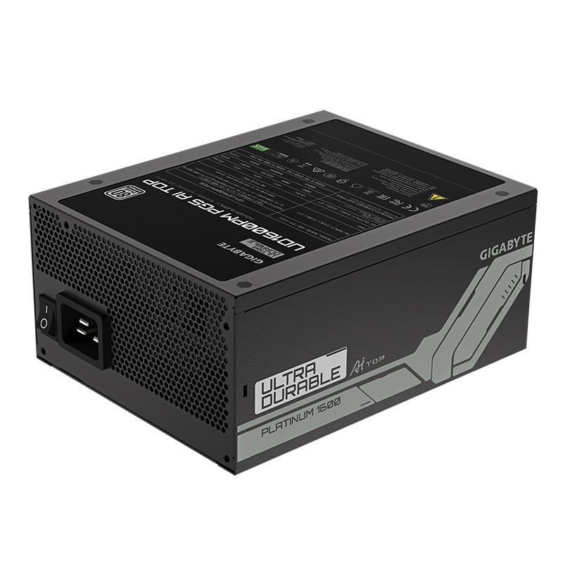 fuente de alimentación gigabyte ud1600pm pg5 ai top, 80 plus platinum, 1600w, formato, miniatura 3