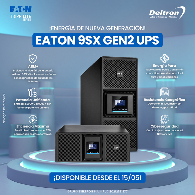 UPS Online de Doble Conversión Eaton 9SX 11000i RT4U G2, 11000VA/11000W Rack/Torre 4U, miniatura 1