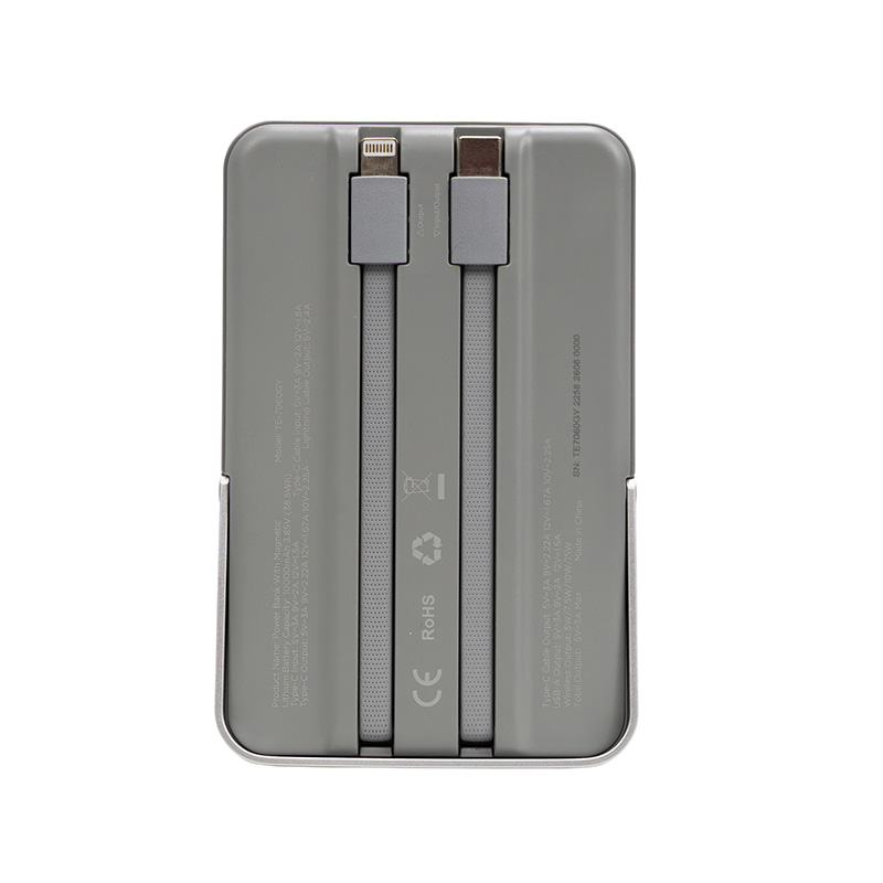 Powerbank TEROS TE-7060GY, 10000 mAh, (38.5 Wh), miniatura 3
