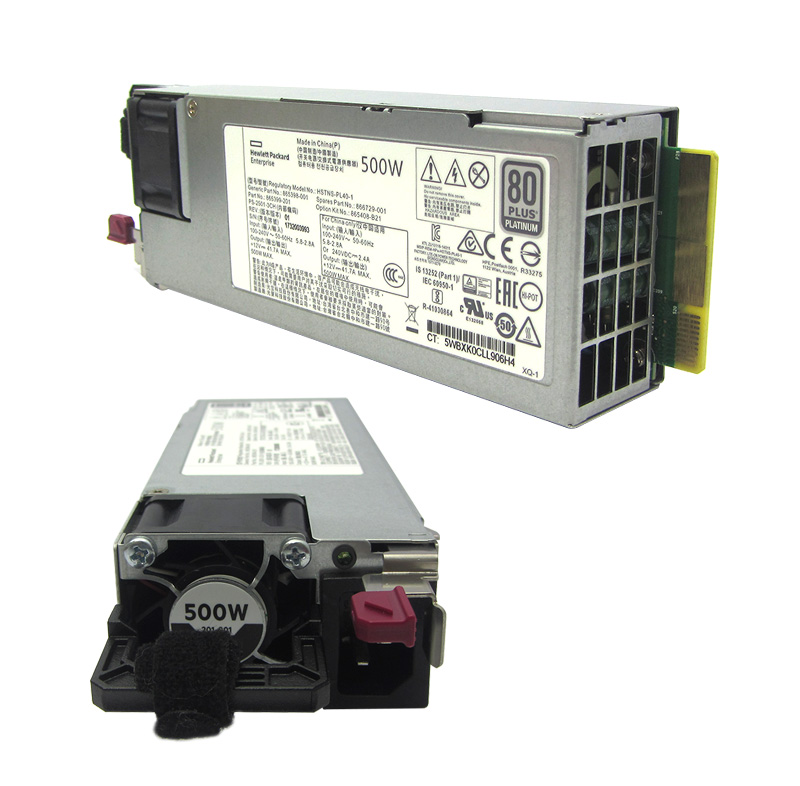 Fuente de alimentación HPE 865408-B21, 500W, 100V - 240VAC, 80 Plus Platinum, Hot-Plug., miniatura 1