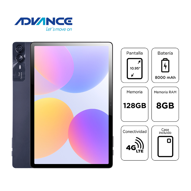Tablet Advance NovaPad NP6070, 10.95 IPS 1920*1200, 8GB RAM, 128GB, Android 15, 4G LTE, miniatura 2