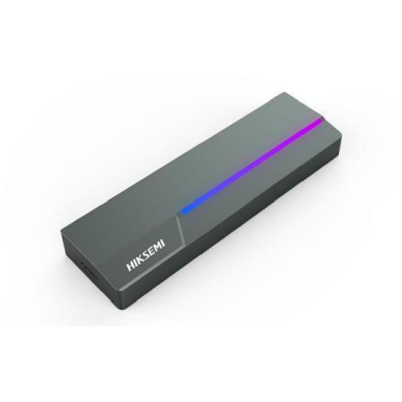 Enclosure (estuche) portatil HIKSEMI MDR1 con luz RGB, Interfaz USB 3.2 Gen 2 Tipo-C, Gris, miniatura 1