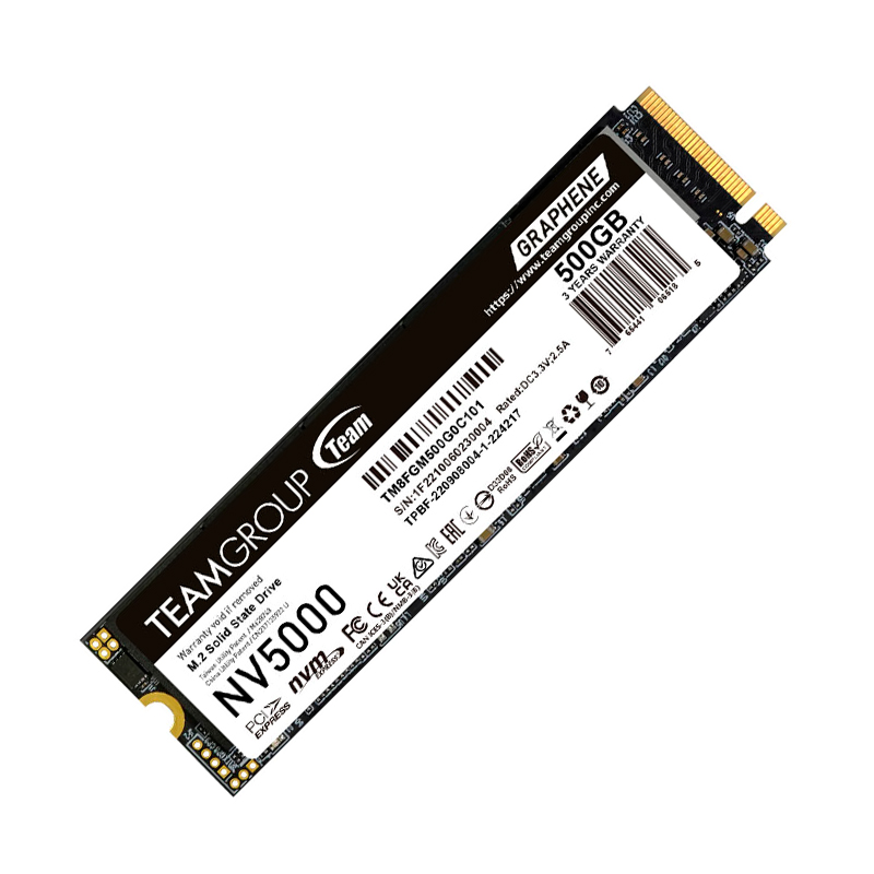 Unidad en estado solido TeamGroup NV5000, 500GB M.2 PCIe SSD, 4,500 MB/s, miniatura 1