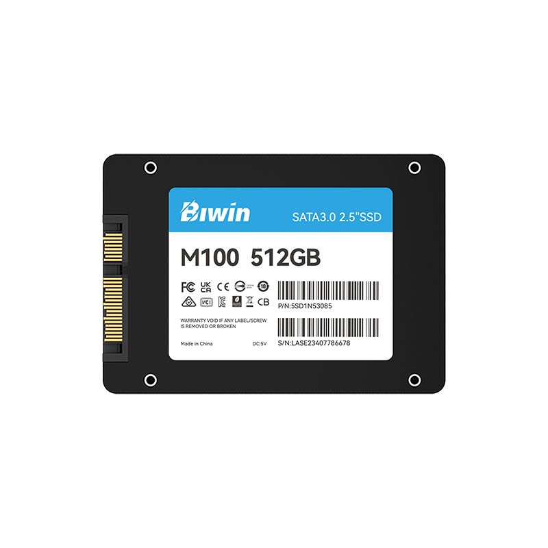 Unidad en estado solido Biwin M100, 512GB, SATA 6Gb/s, 2.5, miniatura 2