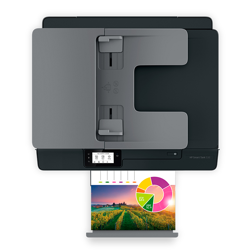Impresora All-in-one de tinta HP Smart Tank 530, Imprime/Escanea/Copia/Wi-Fi/BT/USB 2.0, miniatura 3