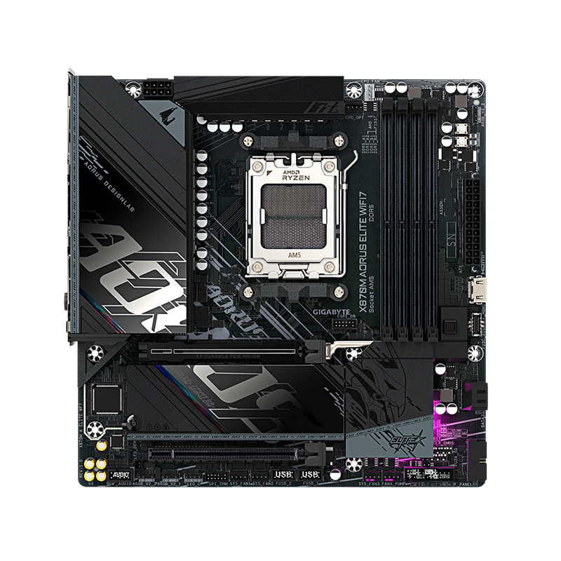 Motherboard GIGABYTE X870M AORUS ELITE WIFI7, Chipset AMD X870, Socket AMD AM5, mATX, miniatura 2