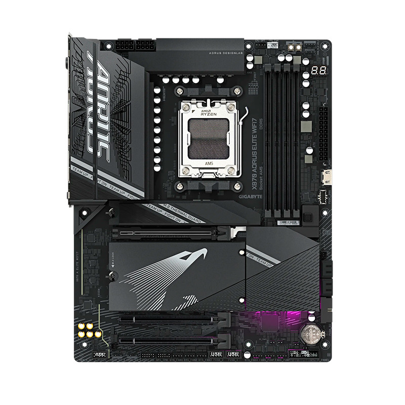 Motherboard GIGABYTE X870 AORUS ELITE WIFI7, Chipset AMD X870, Socket AMD AM5, ATX, miniatura 2
