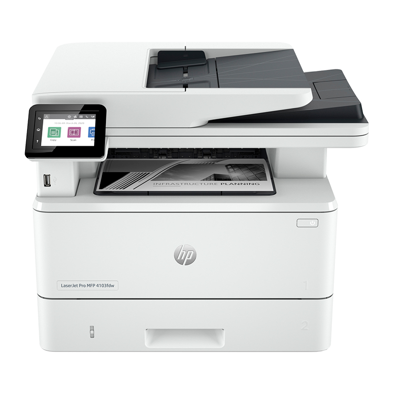Impresora Monocromatica HP LaserJet Pro MFP 4103fdw, Imprime/Copia/Escanea/Fax/USB 2.0, miniatura 2