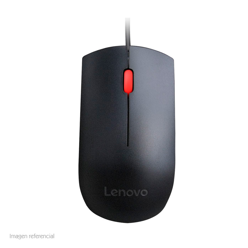 Mouse óptico Lenovo Essential, 1600 dpi, USB, Negro, presentación en caja., miniatura 3