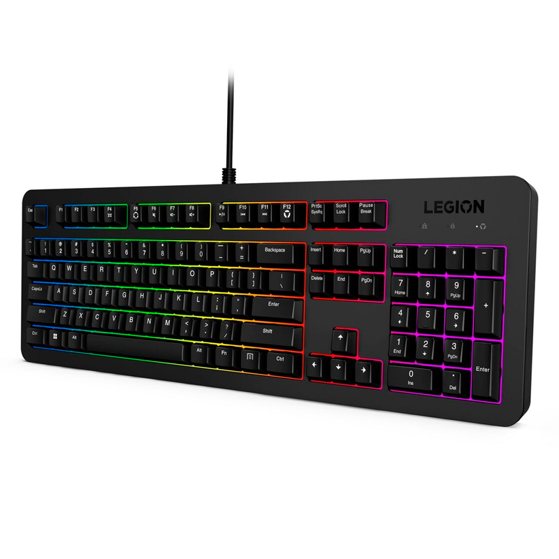 Teclado gamer Lenovo Legion KB310 RGB con cable USB 2.0, miniatura 2