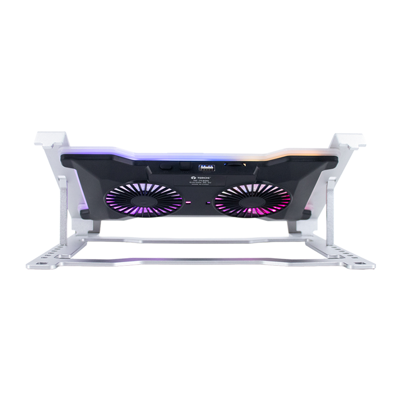 Cooler para notebook TEROS TE-7135N, soporta tablets y notebooks de 9 hasta 16, plateado, miniatura 3