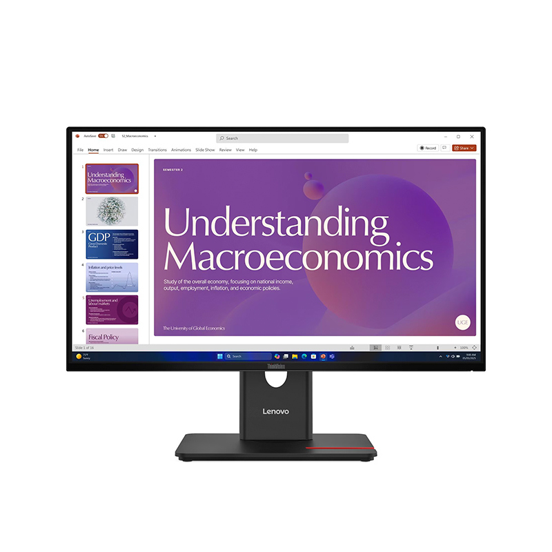 Monitor Lenovo ThinkVision T24D-40, 23.8 1920x1080 WLED IPS HDMI/DP/RJ-45/Raven Black, miniatura 3