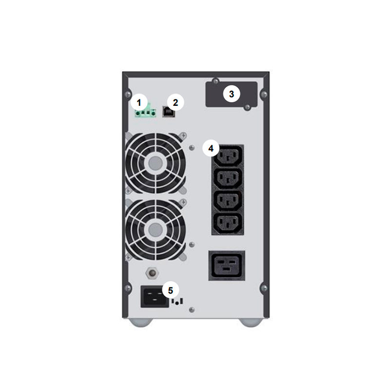 UPS Online Eaton DX 1000i, 1kVA/0.9kW, doble conversion, torre, 4x IEC C13, USB + LCD, miniatura 2