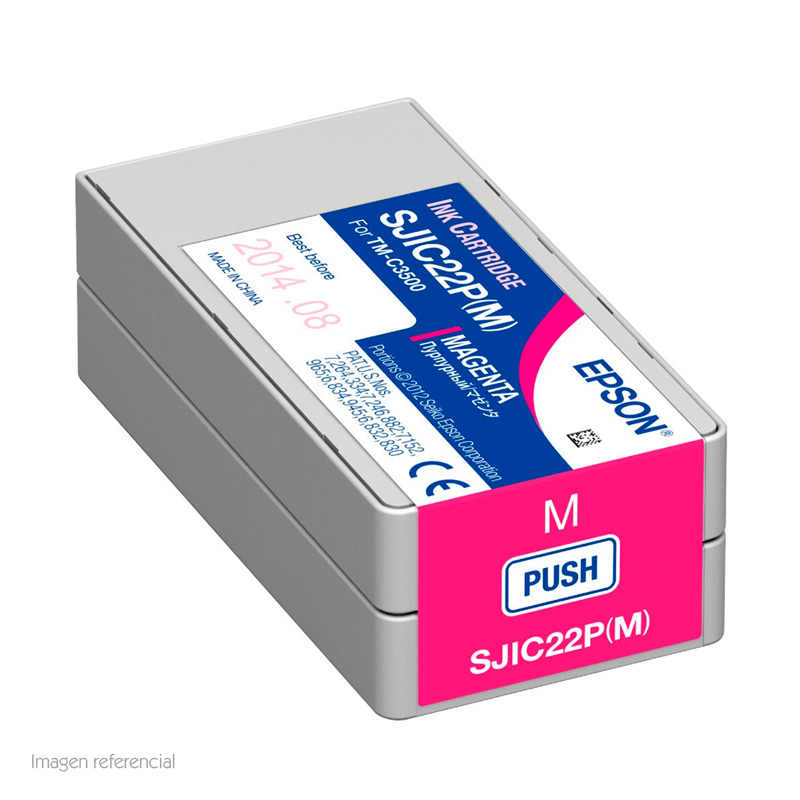 Cartucho de Tinta EPSON color Magenta para impresoras Epson TM-C3500., miniatura 1
