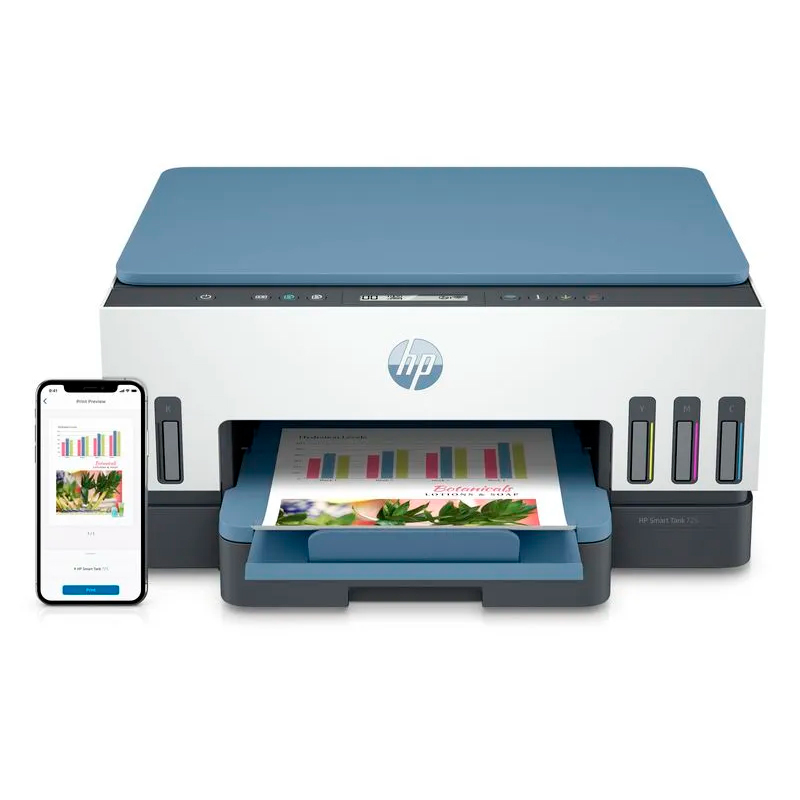 Multifuncional de tinta HP Smart Tank 725, Impresión/Escaneo/Copia/Wi-Fi/Bluetooth LE/USB, miniatura 2