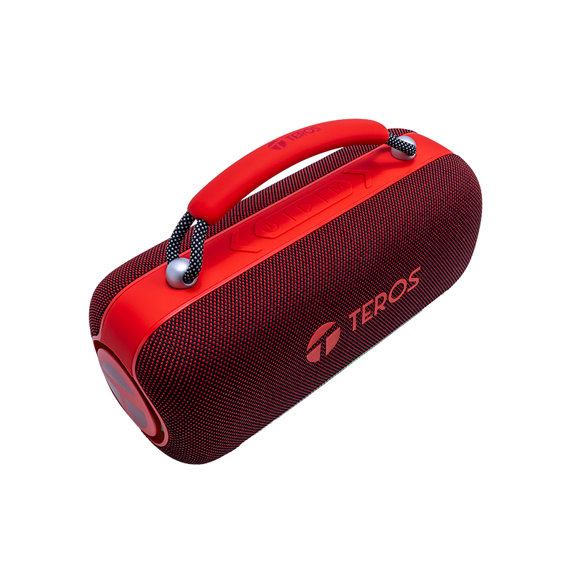 Parlante Inalámbrico Teros Vibe VB-6049R, 60W, BT 5.3, 4000 MAH, USB, Luces LED, Rojo, miniatura 1