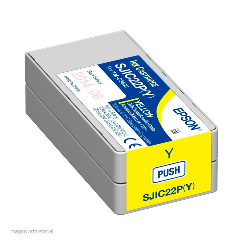 Cartucho de Tinta EPSON color Amarillo para impresoras Epson TM-C3500., miniatura 1