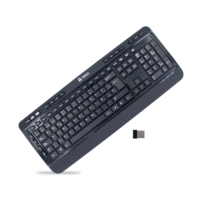 Teclado inalámbrico TEROS TE-4074CS, 2.4Ghz, USB, negro, miniatura 3