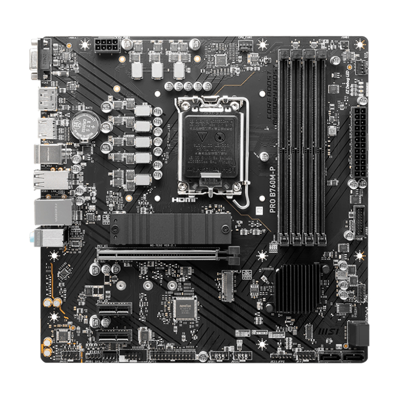 Motherboard MSI PRO B760M-P, Chipset Intel B760, LGA1700, HDMI, DP, VGA, mATX, miniatura 2
