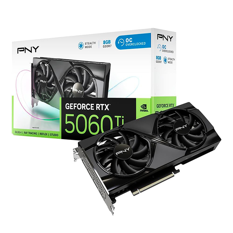 Tarjeta de video PNY GeForce RTX 5060 Ti OC, 8GB GDDR7, PCI Express 5.0 x8, miniatura 3