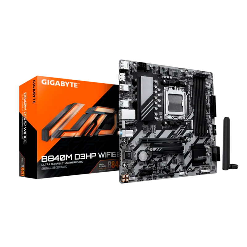Motherboard GIGABYTE B840M D3HP WIFI6E, Chipset AMD B840, Socket AMD AM5, mATX, miniatura 2