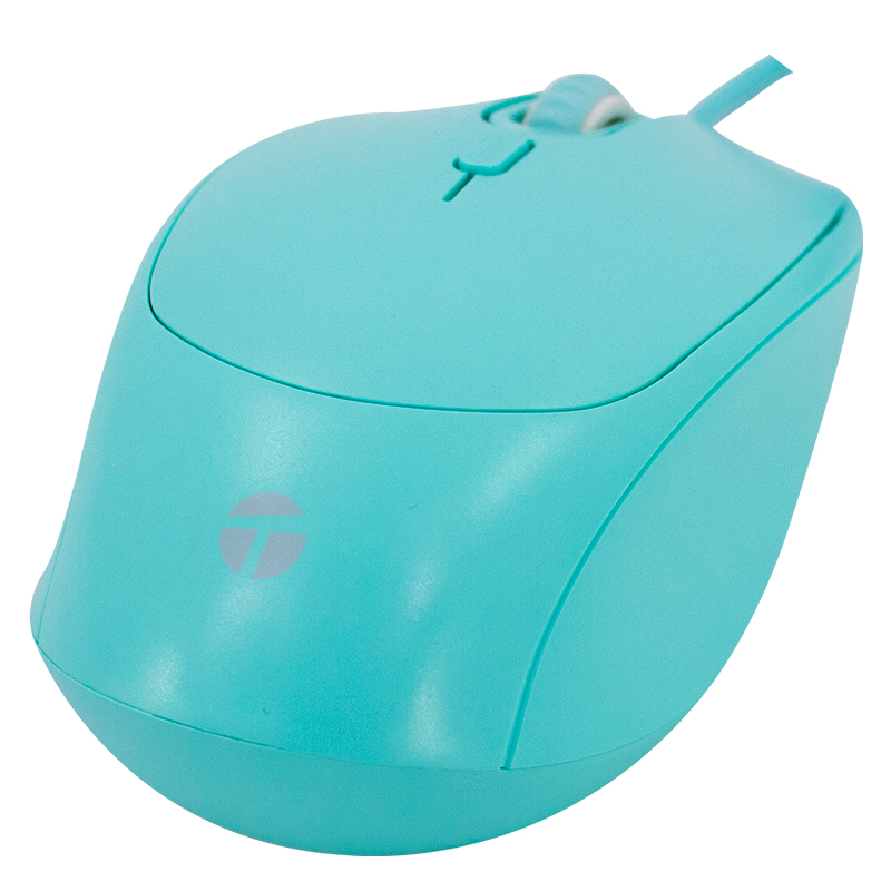 Mouse óptico TEROS TE-1227S, 800-1200-1600 DPI, USB, 4 botones, color verde, miniatura 1