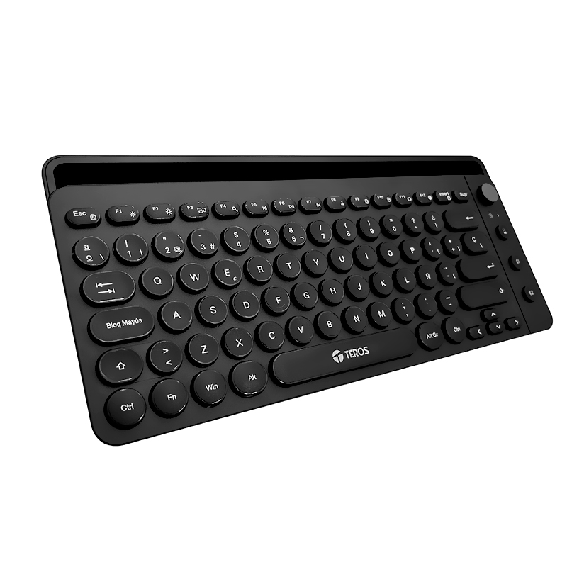 Teclado inalámbrico TEROS TE-4064N, 2.4 GHz, bluetooth 3.0 / 5.2, 80 teclas, negro, miniatura 2
