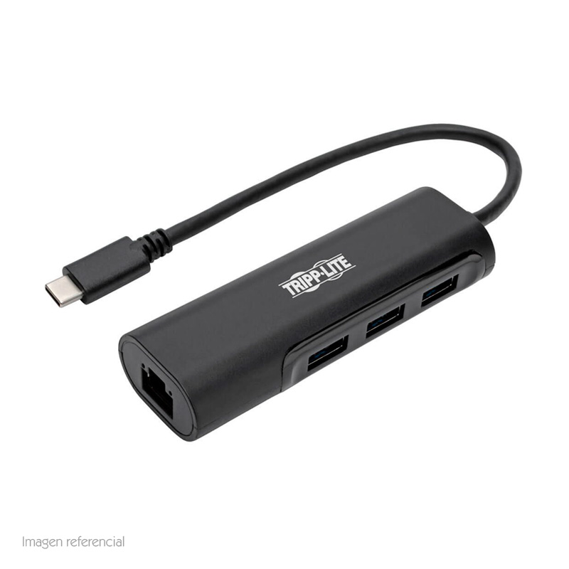 Hub USB Type-C, portátil Tripp-Lite U460-003-3A1GB, 3 Puertos USB 3.1, RJ45, 5 Gbps., miniatura 3