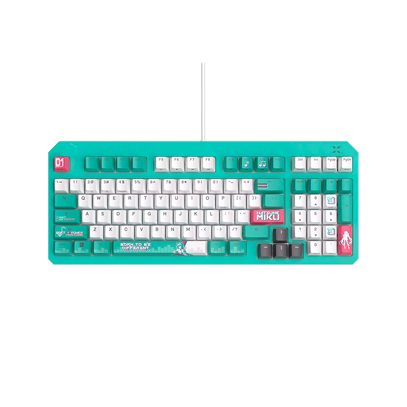 Teclado Asus Tuf Gaming K3 Gen II Hatsune Miku Edition, USB, RGB, miniatura 2