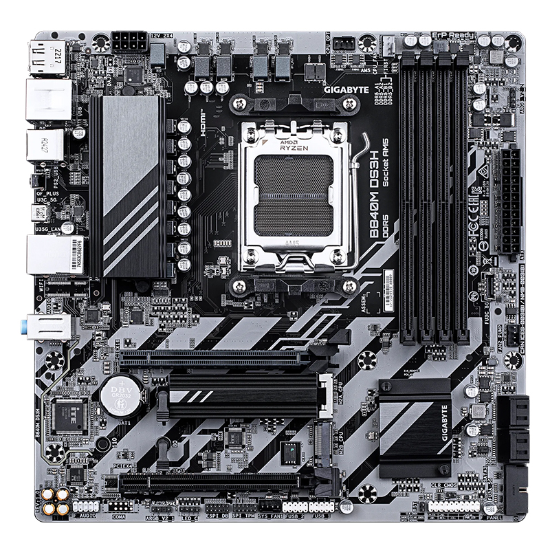Motherboard GIGABYTE B840M DS3H, Chipset AMD B840, Socket AMD AM5, mATX, miniatura 2