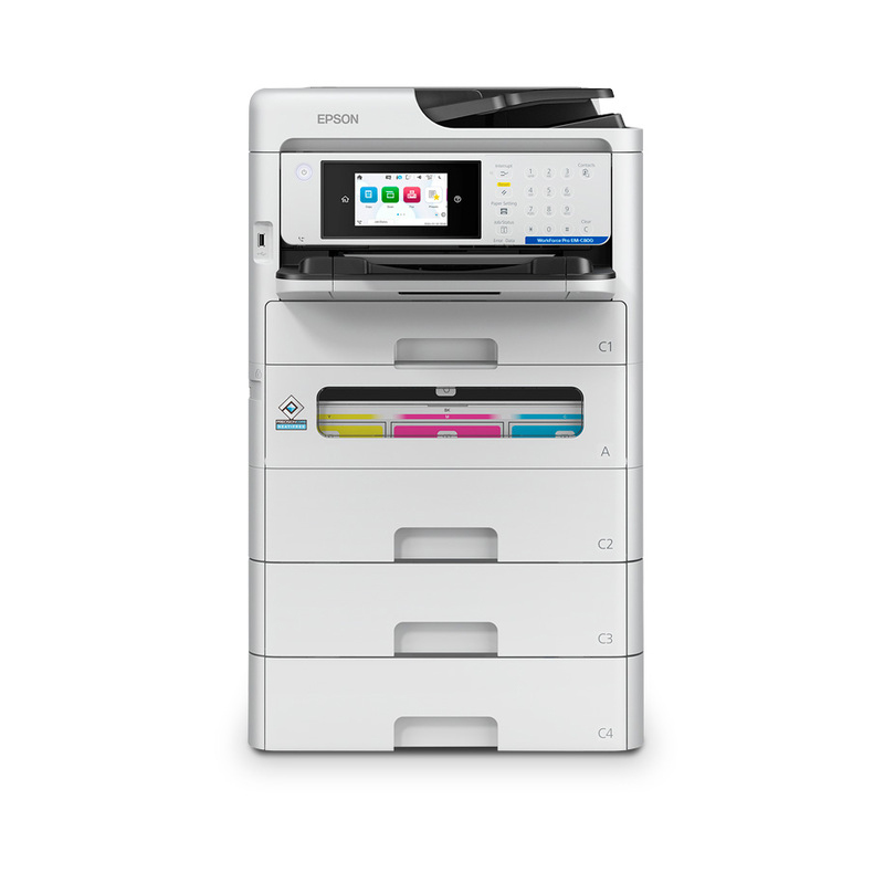 Impresora Epson MFP Color WorkForce Pro EM-C800, Imprime/Escanea/Copia/Fax/USB/WLAN/LAN, miniatura 3