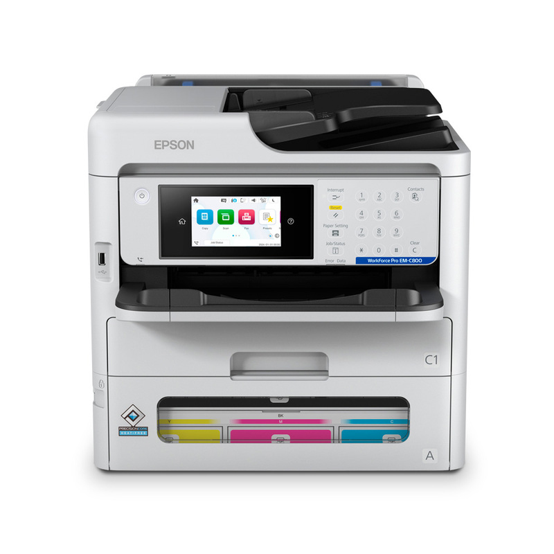 Impresora Epson MFP Color WorkForce Pro EM-C800, Imprime/Escanea/Copia/Fax/USB/WLAN/LAN, miniatura 2