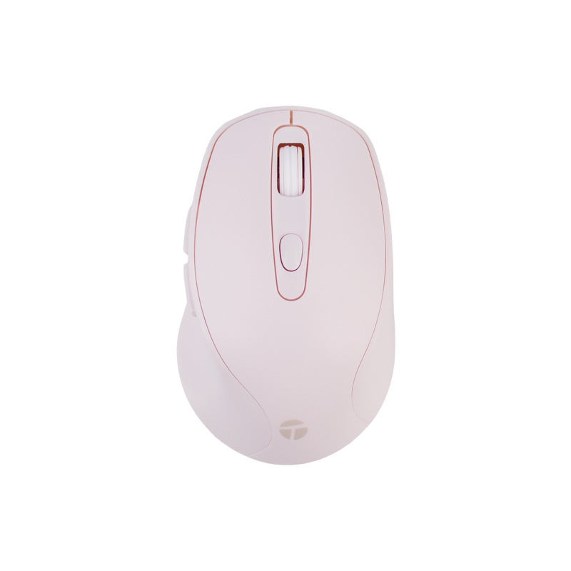 Mouse inalámbrico TEROS TE-1234S, 2.4GHz, 6 botones, USB, rosado, miniatura 2