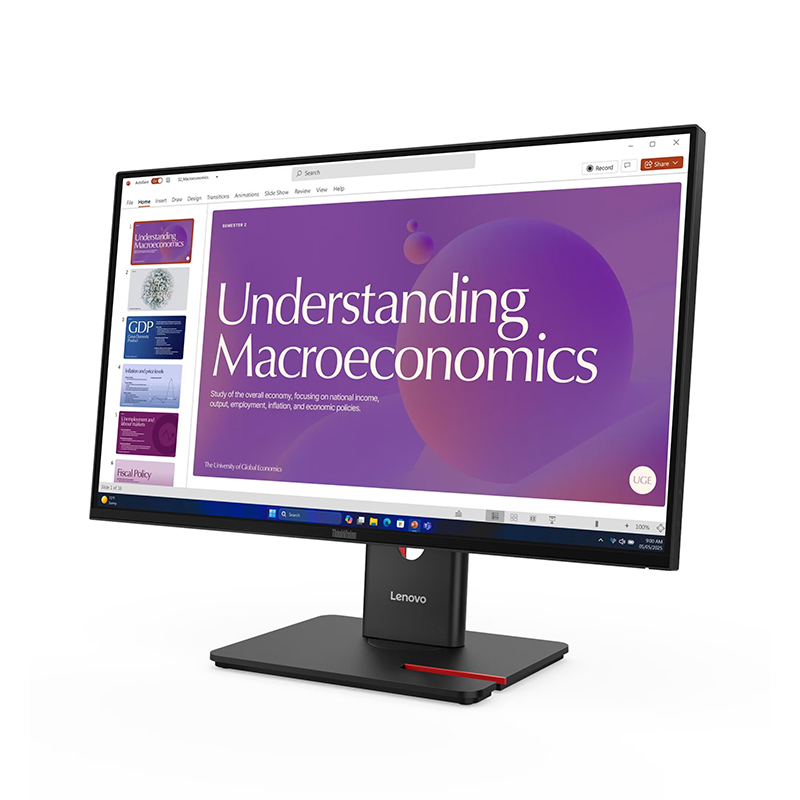Monitor Lenovo ThinkVision T24D-40, 23.8 1920x1080 WLED IPS HDMI/DP/RJ-45/Raven Black, miniatura 2