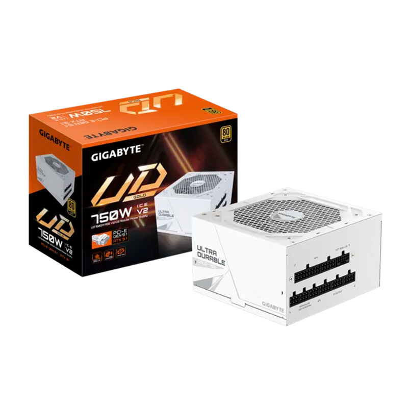 Fuente de alimentación GIGABYTE UD750GM PG5 V2 ICE 750W, 80 PLUS Gold, Formato ATX., miniatura 2
