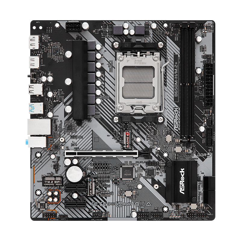 Motherboard ASROCK B650M-H/M.2+, Chipset AMD B650, Socket AMD AM5, mATX, miniatura 2